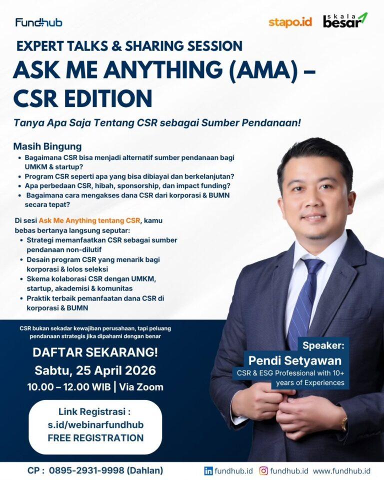 Dana CSR untuk Modal Usaha: Bahas Tuntas Lewat 2 Jam Webinar