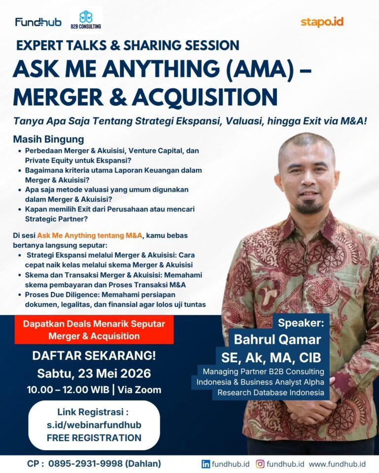 M&A: Fundhub dan B2B Consulting Gelar Webinar Gratis